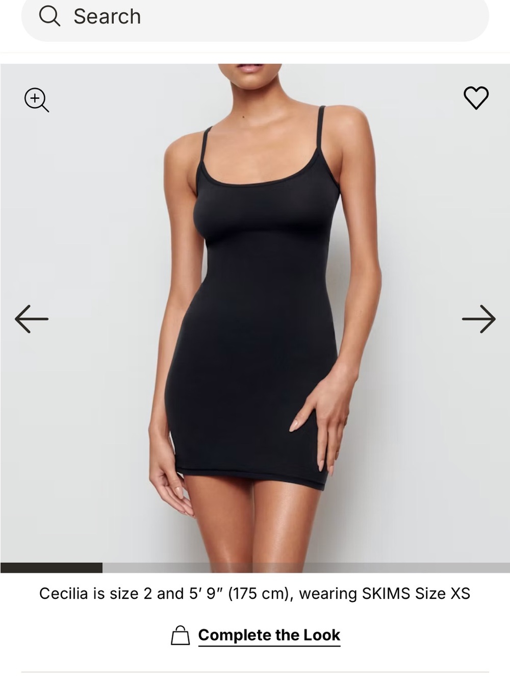SKIMS Women's Black Slip Dress